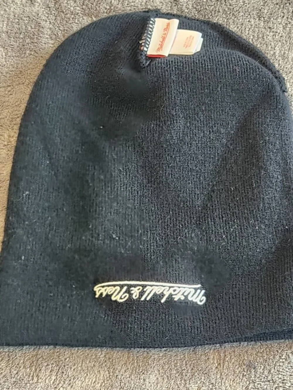 Mitchell & Ness New Jersey Nets Hardwood Classics Cuffed Knit Beanie Hat 2021